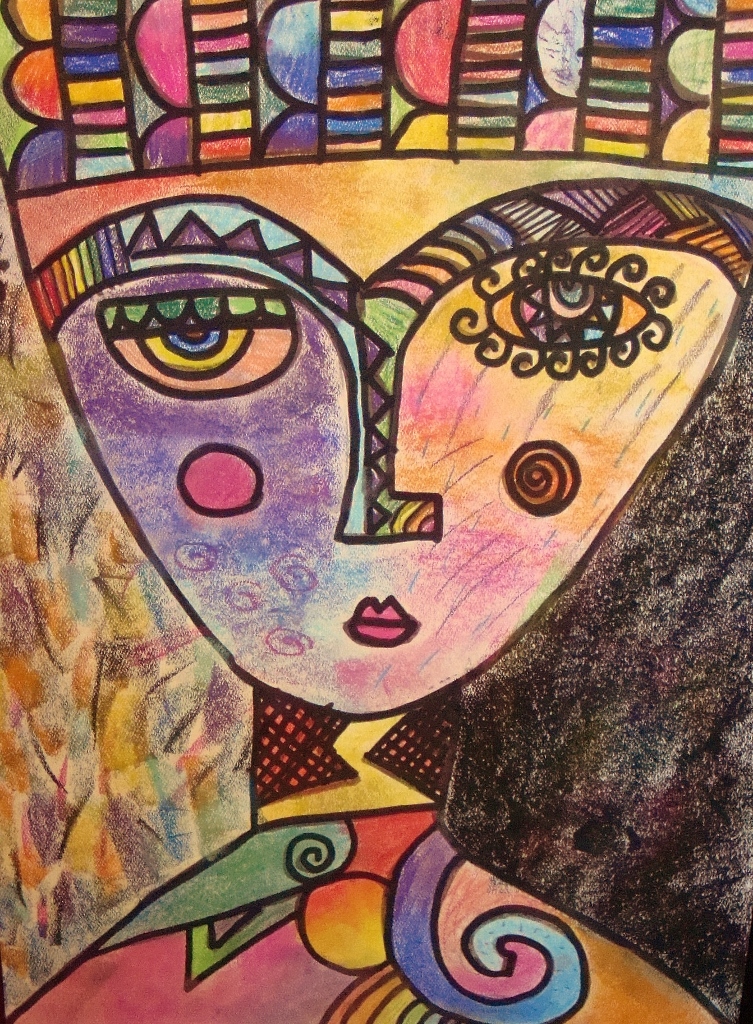 Picasso-like Face-Intermediate Art - The Artist Experience